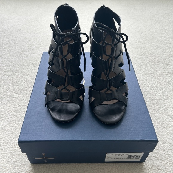 POUR LA VICTOIRE Camila Leather Sandals - Picture 3 of 9
